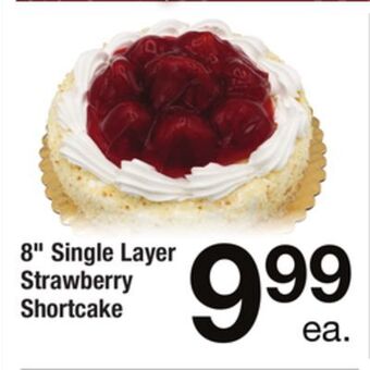 ACME 8" single layer strawberry shortcake offer