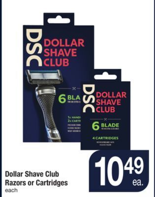 ACME Dollar shave club razors or cartridges offer