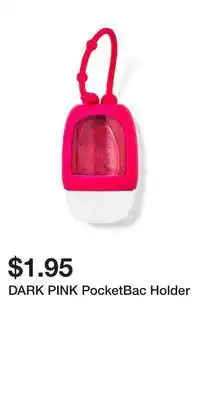 Bath & Body Works Dark pink pocketbac holder offer