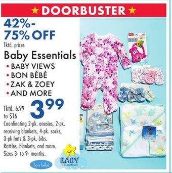 Boscov's Baby essentials offer