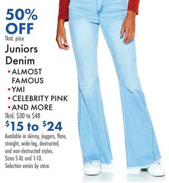Boscov's Juniors denim offer