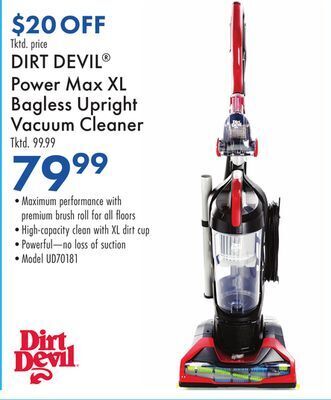 Boscov's Dirt devil® power max xl bagless upright vacuum cleaner offer