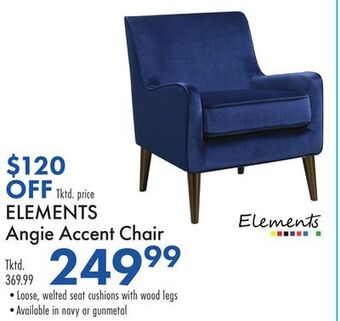 Boscov's Elements angie accent chair offer