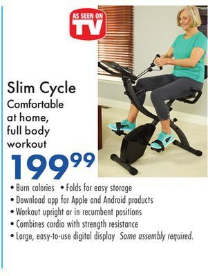 Boscov's Slim cycle comfortable at home, full body workout offer