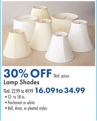 Boscov's Lamp shades offer
