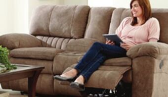 Boscov's Reclining console loveseat offer