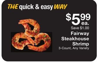 Fairway Store Market Fairway steakhouse shrimp offer