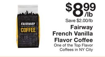 Fairway Store Market Fairway french vanilla flavor coffee offer