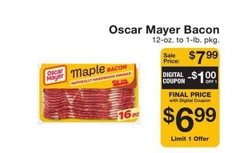 Fairway Store Market Oscar mayer bacon offer