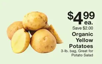 Organic yellow potatoes