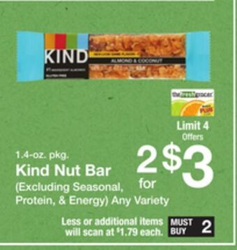 The Fresh Grocer Nut bar offer