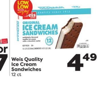 Weis Markets Weis quality ice cream sandwiches offer