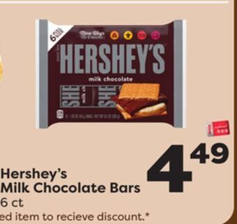 Weis Markets Hershey's milk chocolate bars offer