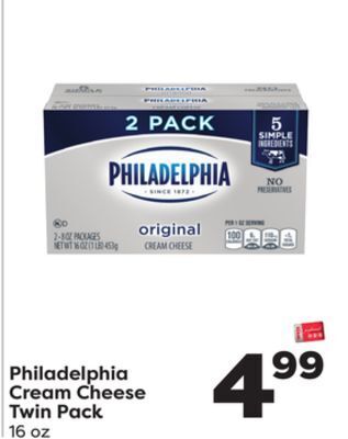 Weis Markets Philadelphia cream cheese twin pack offer