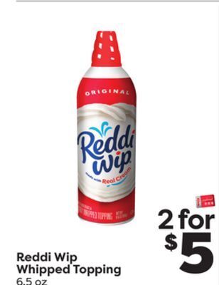 Weis Markets Reddi wip whipped topping offer