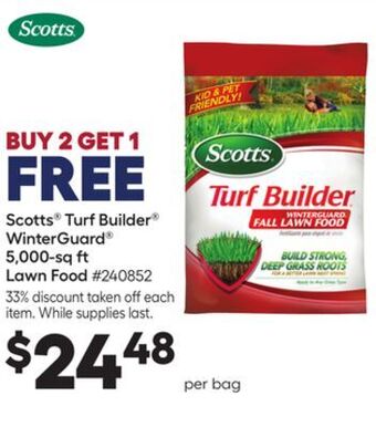Lowe's Scotts® turf builder® winterguard® 5, 000-sq ft lawn food offer