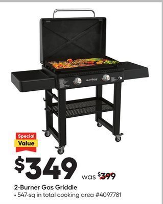 Lowe's 2-burner gas griddle offer