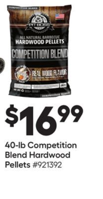 Lowe's 40-lb competition blend hardwood pellets offer