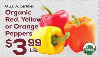 DeCicco & Sons Organic red, yellow, or orange peppers offer