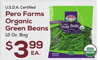 DeCicco & Sons Pero farms organic green beans offer