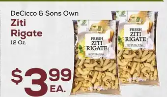 DeCicco & Sons Decicco & sons own ziti rigate offer