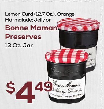 DeCicco & Sons Bonne maman preserves, 13 oz. jar offer