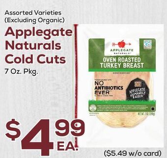DeCicco & Sons Applegate naturals cold cuts offer