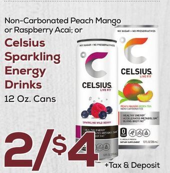 DeCicco & Sons Celsius sparkling energy drinks offer