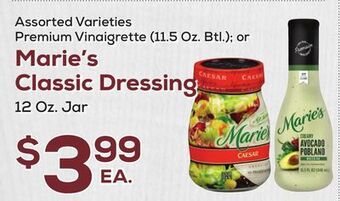 DeCicco & Sons Marie's classic dressing 12 oz. jar offer