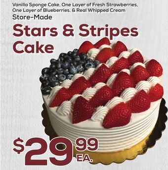 DeCicco & Sons Stars & stripes cake offer