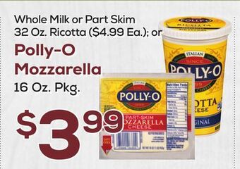 DeCicco & Sons Polly-o mozzarella 16 oz. pkg offer