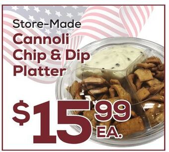 DeCicco & Sons Cannoli chip & dip platter offer