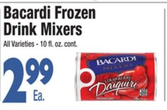 King Kullen Bacardi frozen drink mixers offer