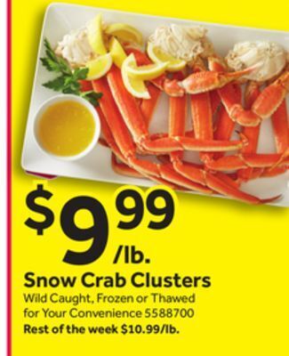 Stop&Shop Snow crab clusters offer