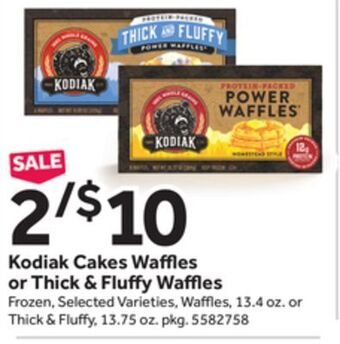 Stop&Shop Kodiak cakes waffles or thick & fluffy waffles offer