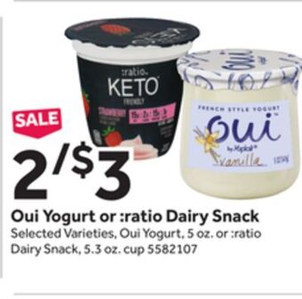 Stop&Shop Oui yogurt or: ratio dairy snack offer