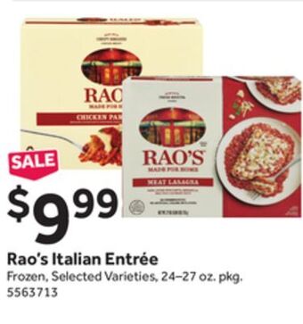 Stop&Shop Rao's italian entrée offer