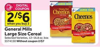Stop&Shop General mills large size cereal offer