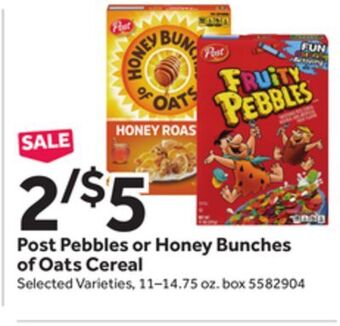 Stop&Shop Post pebbles or honey bunches of oats cereal offer
