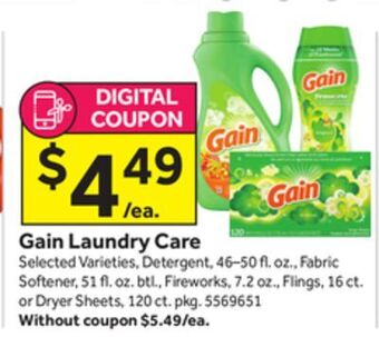 Stop&Shop Gain laundry care offer
