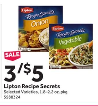 Stop&Shop Lipton recipe secrets offer