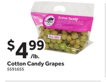 Stop&Shop Cotton candy grapes offer