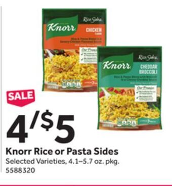 Stop&Shop Knorr rice or pasta sides offer