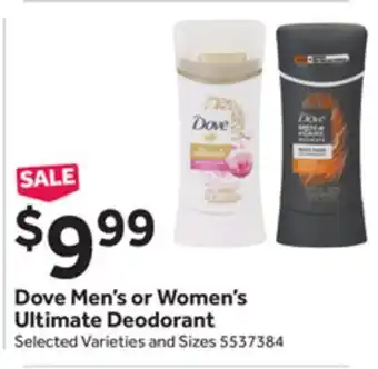 Stop&Shop Dove men's or women's ultimate deodorant offer