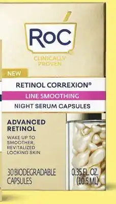 Harmon Face Values Roc® retinol correxion® line smoothing night serum capsules offer