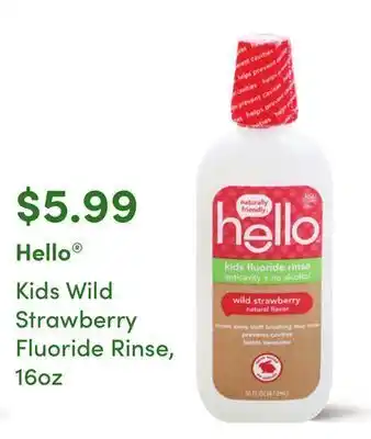 Hello® kids wild strawberry fluoride rinse