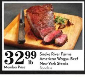 Pavilions Snake river farms american wagyu beef new york steaks offer