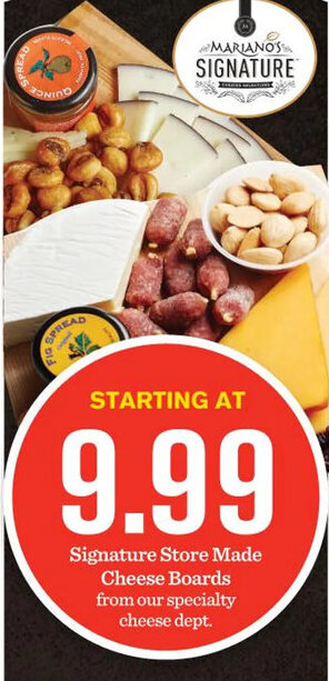 Mariano's Signature Store Made Cheese Boards offer