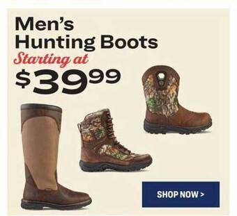 Academy Men's hunting boots offer
