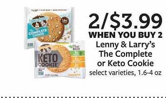 Fareway Lenny & larry's the complete or keto cookie offer